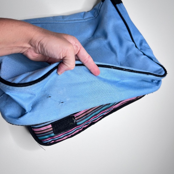 Vintage Y2K Mudd Messenger Book Bag Blue - Picture 6 of 7